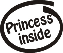 Princess Inside Vinyl Sticker